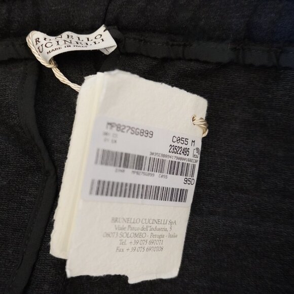 Brunello Cucinelli Midi Skirt Cotton Stretch Charcoal Gray Size Medium New Tag - Picture 5 of 6